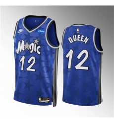 Men Orlando Magic 12 Trevelin Queen Blue 2023 24 Classic Edition Stitched Basketball Jersey