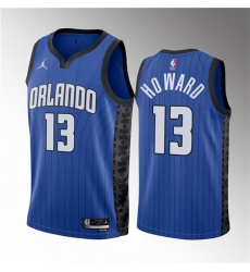 Men Orlando Magic 13 Jett Howard Blue 2023 Draft Statement Edition Stitched Basketball Jersey