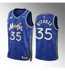 Men Orlando Magic 35 Goga Bitadze Blue 2023 24 Classic Edition Stitched Basketball Jersey