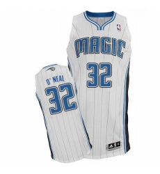 Mens Adidas Orlando Magic 32 Shaquille ONeal Authentic White Home NBA Jersey
