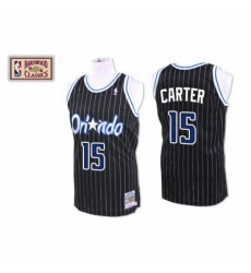 Mens Mitchell and Ness Orlando Magic 15 Vince Carter Authentic Black Throwback NBA Jersey