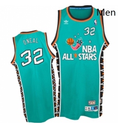 Mens Mitchell and Ness Orlando Magic 32 Shaquille ONeal Authentic Light Blue 1996 All Star Throwback NBA Jersey