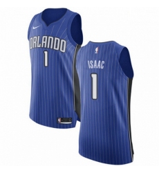 Mens Nike Orlando Magic 1 Jonathan Isaac Authentic Royal Blue Road NBA Jersey Icon Edition