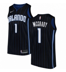 Mens Nike Orlando Magic 1 Tracy Mcgrady Authentic Black Alternate NBA Jersey Statement Edition