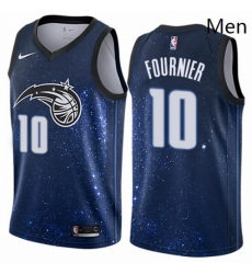 Mens Nike Orlando Magic 10 Evan Fournier Authentic Blue NBA Jersey City Edition
