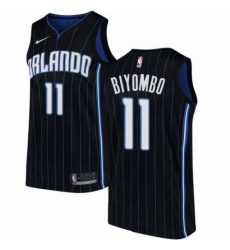 Mens Nike Orlando Magic 11 Bismack Biyombo Authentic Black Alternate NBA Jersey Statement Edition