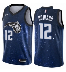 Mens Nike Orlando Magic 12 Dwight Howard Authentic Blue NBA Jersey City Edition 