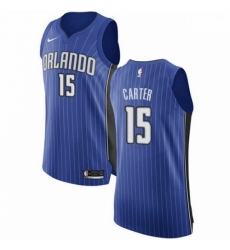 Mens Nike Orlando Magic 15 Vince Carter Authentic Royal Blue Road NBA Jersey Icon Edition