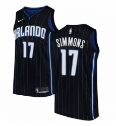 Mens Nike Orlando Magic 17 Jonathon Simmons Authentic Black Alternate NBA Jersey Statement Edition 