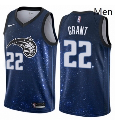 Mens Nike Orlando Magic 22 Jerian Grant Swingman Blue NBA Jersey City Edition 