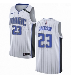 Mens Nike Orlando Magic 23 Justin Jackson Swingman White NBA Jersey Association Edition 