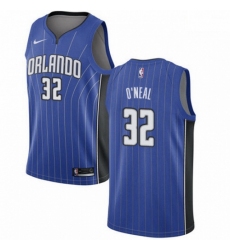 Mens Nike Orlando Magic 32 Shaquille ONeal Swingman Royal Blue Road NBA Jersey Icon Edition
