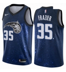 Mens Nike Orlando Magic 35 Melvin Frazier Authentic Blue NBA Jersey City Edition 