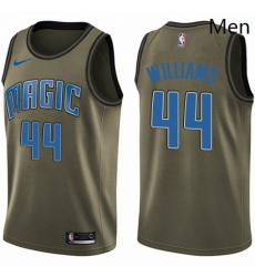 Mens Nike Orlando Magic 44 Jason Williams Swingman Green Salute to Service NBA Jersey