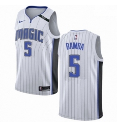 Mens Nike Orlando Magic 5 Mohamed Bamba Authentic White NBA Jersey Association Edition 