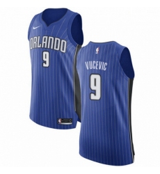 Mens Nike Orlando Magic 9 Nikola Vucevic Authentic Royal Blue Road NBA Jersey Icon Edition