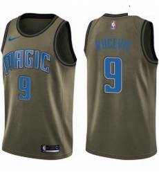Mens Nike Orlando Magic 9 Nikola Vucevic Swingman Green Salute to Service NBA Jersey