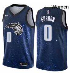 Womens Nike Orlando Magic 0 Aaron Gordon Swingman Blue NBA Jersey City Edition