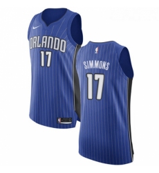 Womens Nike Orlando Magic 17 Jonathon Simmons Authentic Royal Blue Road NBA Jersey Icon Edition 