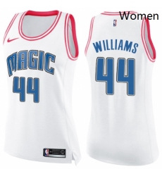 Womens Nike Orlando Magic 44 Jason Williams Swingman WhitePink Fashion NBA Jersey