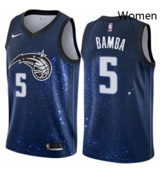 Womens Nike Orlando Magic 5 Mohamed Bamba Swingman Blue NBA Jersey City Edition 
