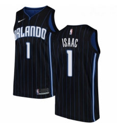 Youth Nike Orlando Magic 1 Jonathan Isaac Authentic Black Alternate NBA Jersey Statement Edition
