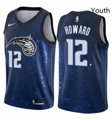 Youth Nike Orlando Magic 12 Dwight Howard Swingman Blue NBA Jersey City Edition 