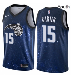 Youth Nike Orlando Magic 15 Vince Carter Swingman Blue NBA Jersey City Edition