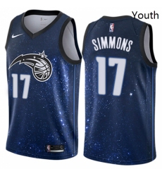 Youth Nike Orlando Magic 17 Jonathon Simmons Swingman Blue NBA Jersey City Edition 
