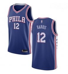 76ers #12 Tobias Harris Blue Basketball Swingman Icon Edition Jersey