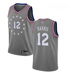 76ers #12 Tobias Harris Gray Basketball Swingman City Edition 2018 19 Jersey