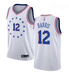 76ers #12 Tobias Harris White Basketball Swingman Earned Edition Jersey