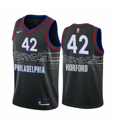 Men Nike Philadelphia 76ers 42 Al Horford Black NBA Swingman 2020 21 City Edition Jersey