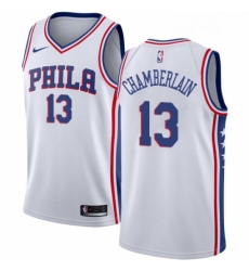 Mens Nike Philadelphia 76ers 13 Wilt Chamberlain Swingman White Home NBA Jersey Association Edition