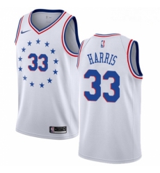 Mens Nike Philadelphia 76ers 33 Tobias Harris White NBA Swingman Earned Edition Jersey 