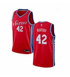 Mens Philadelphia 76ers 42 Al Horford Authentic Red Basketball Jersey Statement Edition 