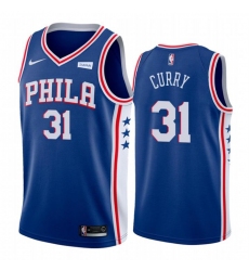 Nike Philadelphia 76ers 31 Seth Curry Blue NBA Swingman Icon Edition Jersey
