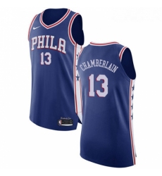 Womens Nike Philadelphia 76ers 13 Wilt Chamberlain Authentic Blue Road NBA Jersey Icon Edition