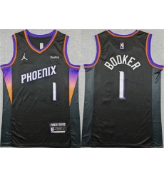 Men Phoenix Suns 1 Devin Booker Black 2025 26 Statement Edition Stitched Basketball Jersey
