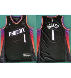 Men Phoenix Suns 1 Devin Booker Black 2025 Statement Edition Stitched Basketball Jersey