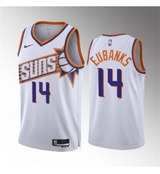 Men Phoenix Suns 14 Drew Eubanks White Association Edition Stitched Basketball Jersey