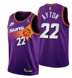 Men Phoenix Suns 22 Deandre Ayton Purple Stitched Basketball Jersey