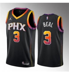 Men Phoenix Suns 3 Bradley Beal Black 2022 23 Statement Edition Stitched Basketball Jersey