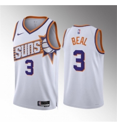 Men Phoenix Suns 3 Bradley Beal White Association Edition Stitched Basketball Jersey