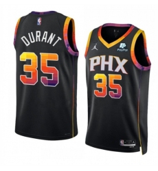 Men Phoenix Suns 35 Kevin Durant Black 2022 23 Statement Edition Stitched Basketball Jersey