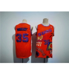 Men Phoenix Suns 35 Kevin Durant Orange Throwback Swingman Stitched Jersey