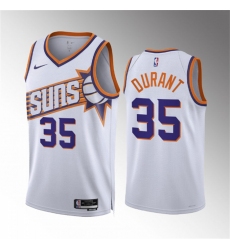 Men Phoenix Suns 35 Kevin Durant White Association Edition Stitched Basketball Jersey