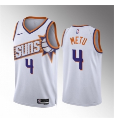 Men Phoenix Suns 4 Chimezie Metu White Association Edition Stitched Basketball Jersey