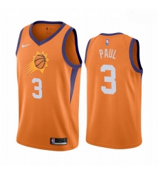 Men Phoenix Suns Chris Paul 3 2020-21 Association Edition Orange Jersey