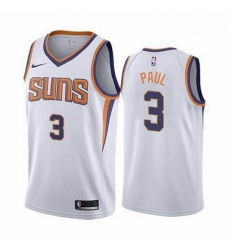 Men Phoenix Suns Chris Paul 3 2020-21 Association Edition White Jersey